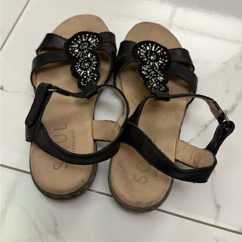 Soul Naturalizer Black Beaded Sandals Size 6 - Picture 2 of 7